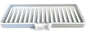 Silicone Soap Dish Tray and Sponge Holder with Drain Chute, Rectangular, Kitchen and Bathroom Sink Organizer (Light Grey, 9"x3.5")