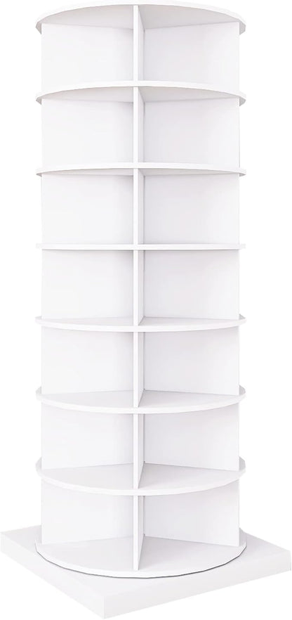 HomVent Rotating Shoe Rack, 7-Tier Spinning Shoe Rack Tower, Free Standing 360° Revolving Shoe Organizer Shoe Storage Shelf Can Hold Over 28 Pairs Shoes for Entryway Living Room