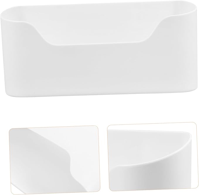 2pcs Wall Mount Kitchen Organizer No Drilling Cabinet Door Storage Box for Sundries Easy Install Adhesive Basket for Office Bathroom and Pantry Elegant Design for Home Decor
