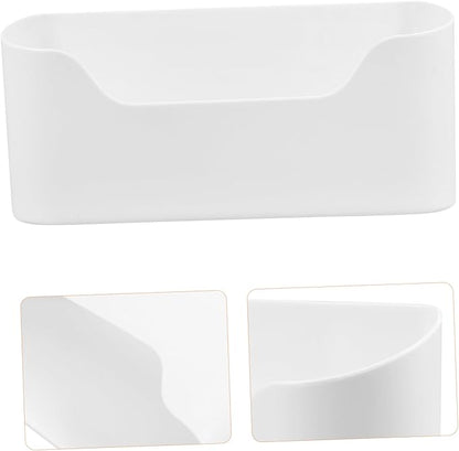 2pcs Wall Mount Kitchen Organizer No Drilling Cabinet Door Storage Box for Sundries Easy Install Adhesive Basket for Office Bathroom and Pantry Elegant Design for Home Decor