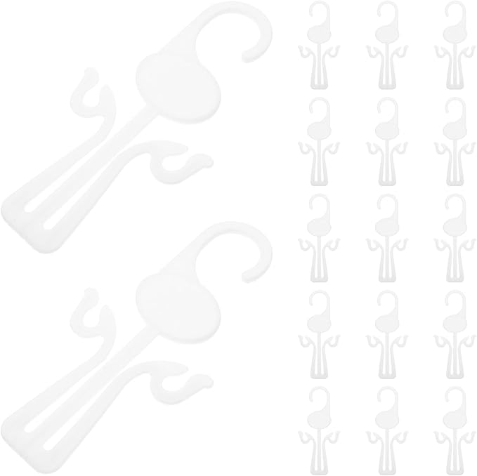 30pcs Plastic Shoe Hooks Hanging Shoe Organizers Slipper Drying Holders Household Hangers White for Home Closet Storage
