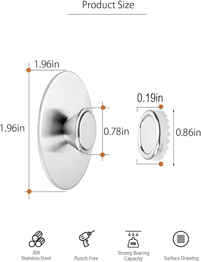 2Pcs Magnetic Soap Savers for Bar Soap, Stainless Steel Soap Holder for Shower Wall and Kitchen/Bathroom, Easy Clean, Self-Draining (Silver)