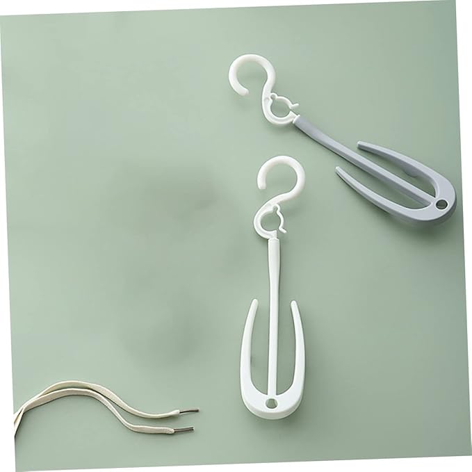 PRETYZOOM 10pcs Shoe Display Stand Double Hook Hanging Shoe Organizer for Drying Storage