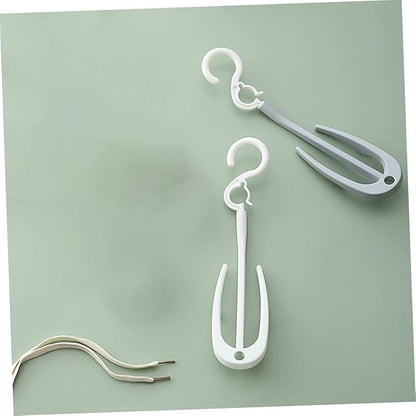 PRETYZOOM 10pcs Shoe Display Stand Double Hook Hanging Shoe Organizer for Drying Storage