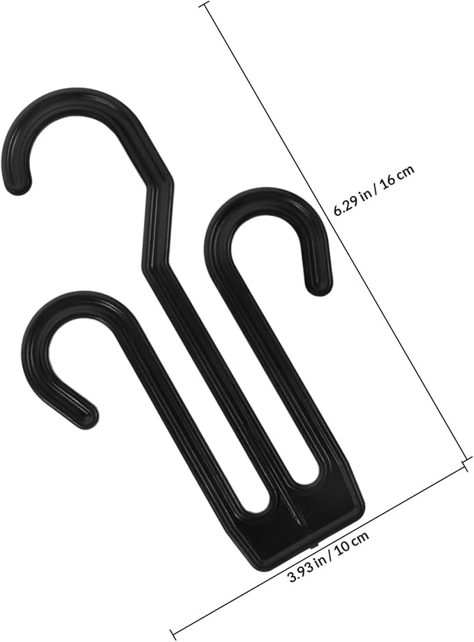 Yardwe 20pcs Plastic Shoe Hooks Hanging Slipper Rack Shoe Drying Hook for Home and Retail Display Black Thickened Organizer