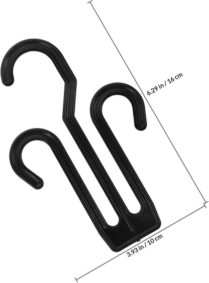 BESTonZON 20pcs Plastic Shoe Hanging Hooks for Slippers and Sandals, Thickened Black Shoe Drying Rack Organizer for Home and Retail Display