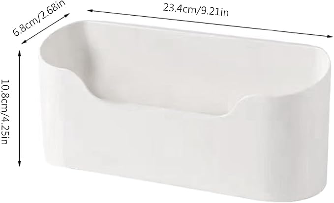 Pack of 2 Wall Mounted Storage Shelf Efficient Wrap Storage Box Adhesive Organizers Rack for Cabinet Door