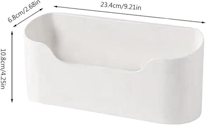 Pack of 2 Wall Mounted Storage Shelf Efficient Wrap Storage Box Adhesive Organizers Rack for Cabinet Door