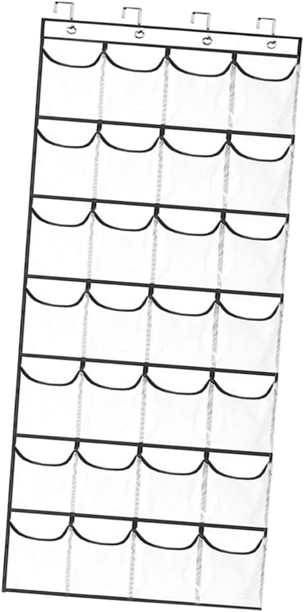VALICLUD 1set Multi-Tier Hanging Organizer Bag for Shoes and Accessories Space-Saving Door Back Storage Mesh Pouches for Home Office and School Use