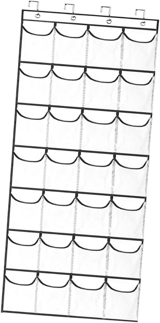 VALICLUD 1set Multi-Tier Hanging Organizer Bag for Shoes and Accessories Space-Saving Door Back Storage Mesh Pouches for Home Office and School Use