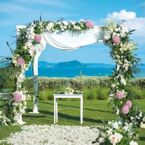 AVIVIHO 10pcs Fake Flowers Mauve Pink Flowers Hydrangea Artificial Flowers Bulk Realistic Silk Flowers with Stems for Spring Home Table,Wedding Decor,Baby Shower,Centerpieces Decor - Image 6
