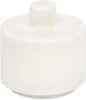 Marble Salt Cellar with Lid, Stone Salt or Pepper Bowl Box Container Jar Holder Well Keeper Dish Pig Crock (Solid White)
