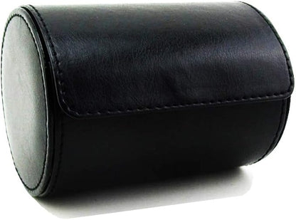 WAJJ Men’s Necktie Travel Case, Tie Anti-Wrinkle Organizer Box - Formal Cylinder Shape (Black)
