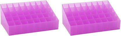 Cabilock 2pcs Slots Lipstick Organizer Makeup Storage Box for Lipsticks Jewelry and Cosmetics Desktop Holder for Home and Beauty Shop