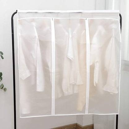 Garment Clothes Cover Protector Hanging Garment Storage Bag Translucent Dustproof Waterproof Hanging Storage Bag for Wardrobe with Full Zipper