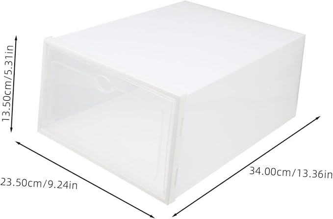 4pcs Thickened Plastic for Men Stackable and Storage for Home Organization for Shoes and Sundries