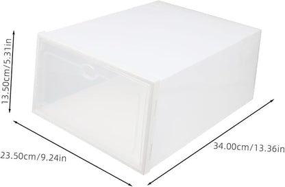 4pcs Thickened Plastic for Men Stackable and Storage for Home Organization for Shoes and Sundries