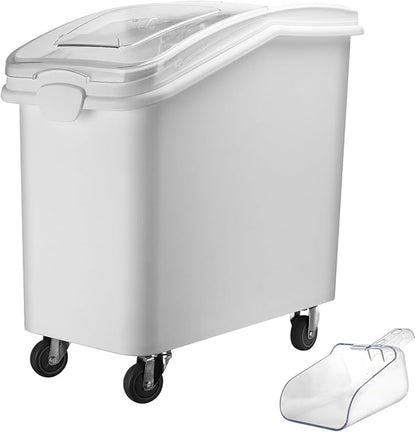 Ingredient Storage Bin,26 Gallon Dispenser Bin with Scoop for Dry Food, Sugar, Baking Supplies,Kitchen Rice Cereal Flour Bin,BPA Free,Pet Food Storage Container,Dog Cat Birds Food (26 Gallon)