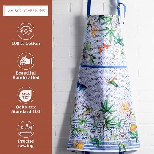 Maison d' Hermine Aprons for women with Pocket 100% Cotton (27.50"x31.50") - Image 2
