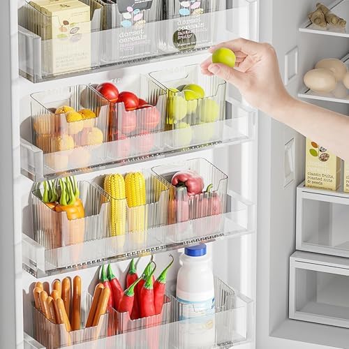 4 Pack Clear Adhesive Wall Mount Organizers, Stackable Cabinet Door Storages Baskets Bins Containers Multi-Purpose Wall-mounted Hanging Organization for Makeup,Kitchen,Bathroom - Image 7