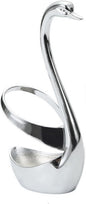 AYNEFY Coffee Spoons Swan Base Holder, Zinc Alloy Swan Decorative Flatware Stand Household Cutlery Rack Tableware Storage Racks for Home Bar Restaurant Hotel
