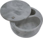 Kerixi Marble Salt Cellar and Storage Box with Two Compartments Salt Box with Swivel Lid for Storing Spice (Gray white)