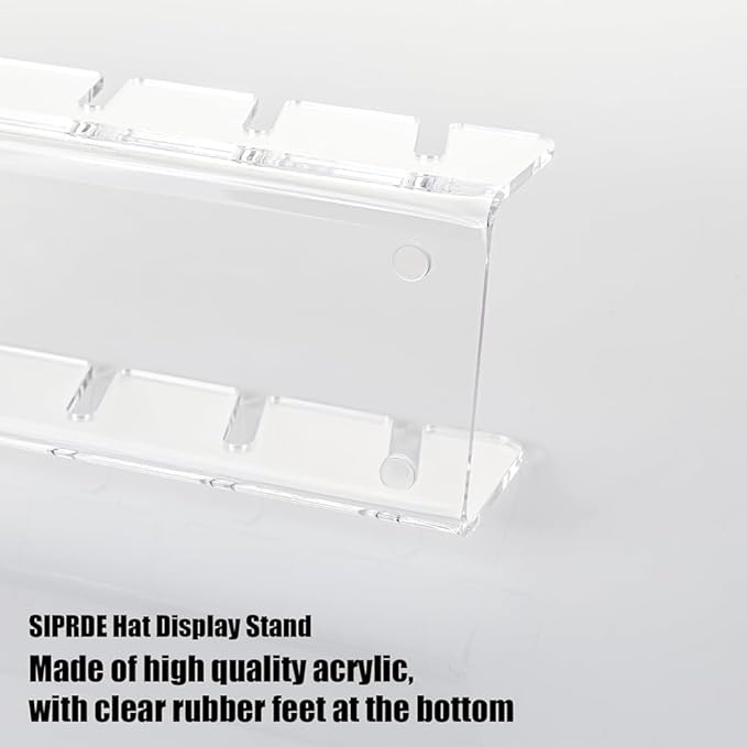 Hat Stand for Baseball Caps, No Install Acrylic Hat Organizer for 14 Baseball Caps, Hat Racks for Baseball Caps Display and Organizer for Bedroom (Clear-1PC)