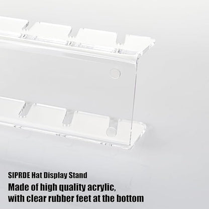 Hat Stand for Baseball Caps, No Install Acrylic Hat Organizer for 14 Baseball Caps, Hat Racks for Baseball Caps Display and Organizer for Bedroom (Clear-1PC)