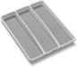 madesmart 3 Compartment Utensil Tray, Multi Purpose Storage Organizer, Non Slip Lining,Deep Storage for Ladles, Whisks & Serving Tools, for Drawers & Home Organization, White