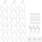LINFIDITE 15 Pack Baseball Hat Rack Hanger Holder Organizer Multi Hook Wall Mounted Over Door Cap Display Storage Rack Cap Holder, Closet HangingStorage Rack w Hanging Hook White