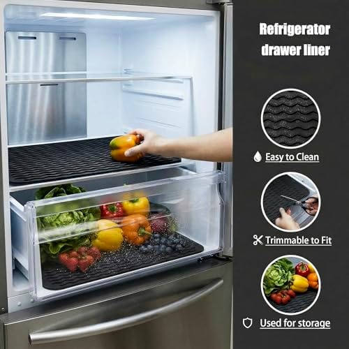 MicoYang Silicone Dish Drying Mat — Quick-Dry Ridges Counter & Sink Pad, Heat-Resistant Trivet to 450°F, Non-Slip & Dishwasher Safe, Roll-Up Storage, 18 Colors & 9 Sizes (Black, 16"×12") - Image 4