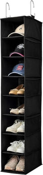 for Hanging Shoe Organizer for Closet with Side Mesh Pockets,Hat Racks