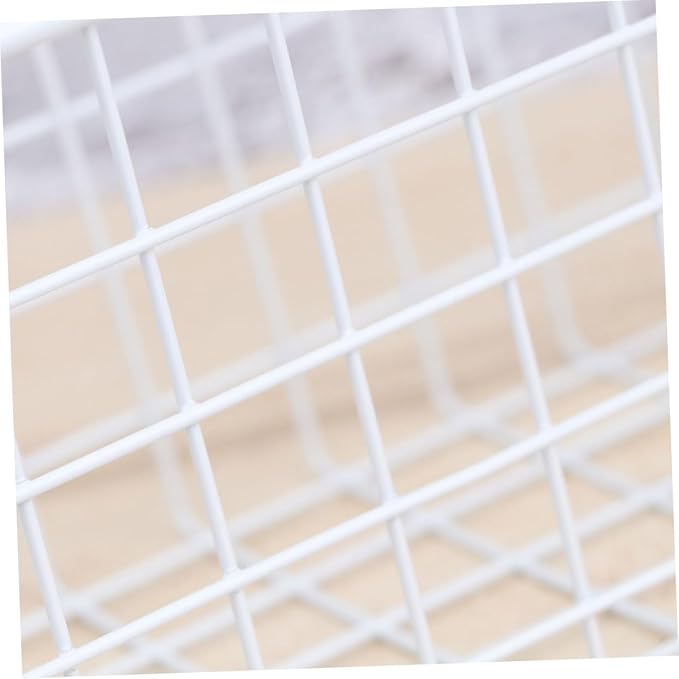 Cabilock White Hanging Rack Cabinet Basket Over Door Organizer for Kitchen Bathroom Office Rust Resistant Storage Holder with High Temperature Coating Easy Installation and Space Saving