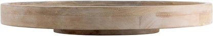 Santa Barbara Design Studio Mango Wood Lazy Susan for Table Top Turntable Charcuterie Board Serving Tray, 15.75" D x 2" H, Bleach