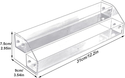 Nail Polish Organizer,2 Tier Clear Acrylic Nail Polish Holder,Trapezoid Nail Polish Display Rack Storage Rack,Storage Display Holder Table Stand,for Nail Polish Essential Oil Makeup