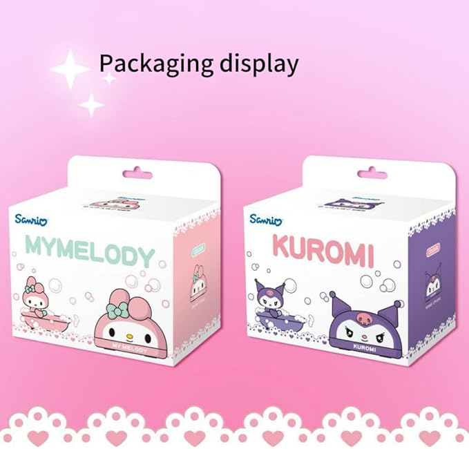Kawaii Melody Soap Case Holder Container with Lid - Cute Soap Dish for Bathroom Accessories (Pink meldy)