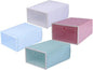 BESTOYARD Thickened Large Plastic Shoe Storage Box Set 4pcs Dustproof Drawer-type Organizer for Sneaker Storage and Closet Shoes Display