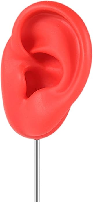 Vaveren Silicone Ear Model Organizer,Reusable Body Part Earring Display Stand Holder for Retails Shows Piercing Practice Instructions
