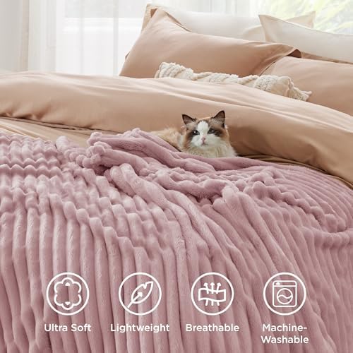 Bedsure Soft Twin XL Blanket for Bed Dorm Pink 66"x90" - Image 5
