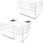 Isaac Jacobs 2-Pack Clear Expandable Storage Bins - Extra Large, 11"-19" L x 10" W x 7.8" H, Plastic Organizer with Cut-Out Handles, Adjustable Length from 11-19" Home, Kitchen & Office