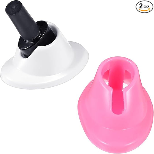 Gjinxi 2PCS Soft Rubber Nail Polish Bottle Holder Nail Polishes Stand Anti-spill Bottle Stand Painting Manicure Display Tools Non Tippable Nails Art Supplies for Nails Polish Organizer Accessories