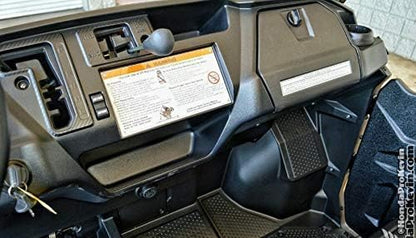 Compatible with Honda Pioneer 1000 Black Diamond Plate Jumbo Cup holder
