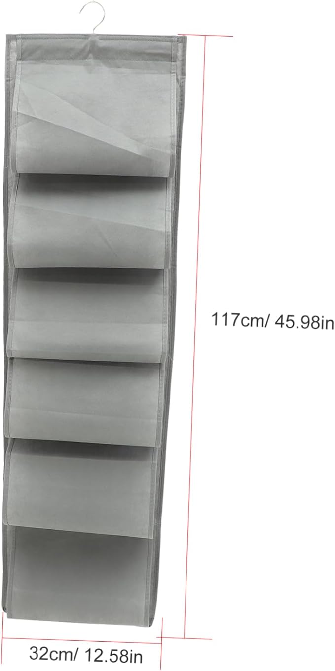 SOLUSTRE Hanging Shoe Storage Bag 12 Pocket Organizer for Shoes Socks and Underwear Multi-Layer Wall-Mounted Storage Solution for Closet and Door Use