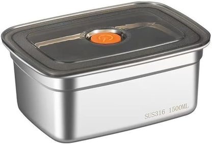 Fridge Storage Box 316 Stainless Steel Food Storage Containers | Food Grade, Leakproof Kitchen Organizer | Freshness Locking, Microwavable & Freezer Safe (1500ml Pack Of 01)
