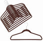 Ultra-Slim Velvet Shirt/Pant Hangers - Set of 100 - Brown