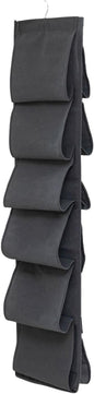 Amagogo Hanging Shoes Rack Strong Over Organizer Complete Pocket to Door Wardrobe, Grey, 35cmx25cmx1cm