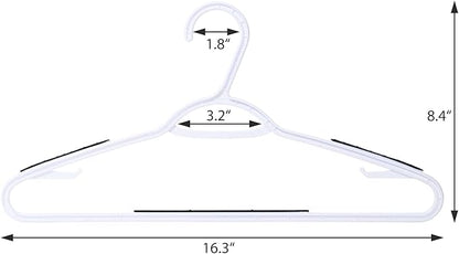30 Pack Bendable Plastic Hangers Light-Weight Non-Slip Clothes/Suit Hangers(Black)