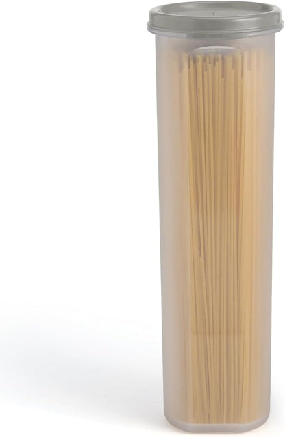 Tall Clear Spaghetti Pasta Container Storage With Lid.Multi-Purpose Kitchen Pantry Organization And Food Storage For Noodles Beans Straws - Airtight Leakproof Spaghetti Keeper BPA Free 37 oz.