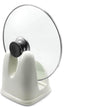 Pot Lid Holder, Large Ceramic Lid Rest for Kitchen Countertop & Stovetop - Heat Resistant, Stable Design for Pans & Pots (White)