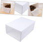 KOMBIUDA 6pcs Stackable Transparent Shoes Organizer Box Drawer Design for Space-saving Shoe Storage Breathable Container for Closet and Entryway